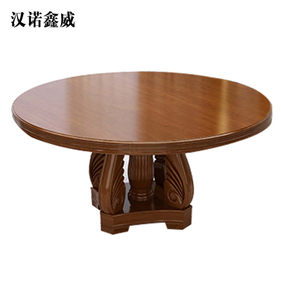 汉诺鑫威餐桌椅组合家用圆形饭桌带8椅
