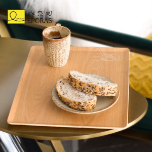八奈司日式茶具茶盘家用水杯盘长方形酒店餐厅托盘烧烤盘木制托盘