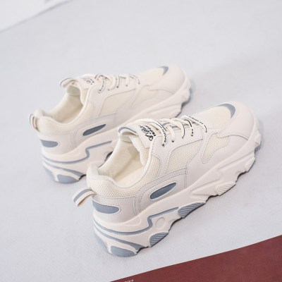 述雅运动鞋女新款春季鞋子2021跑步学生百搭休闲老爹鞋ins潮