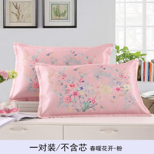 美帮汇夏季夏凉冰丝凉席枕套枕席夏天透气成人单人冰藤枕头套枕芯套一对