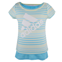 ADIDAS阿迪达斯短袖T恤运动休闲舒适圆领小童两件套上衣AP6454 Z