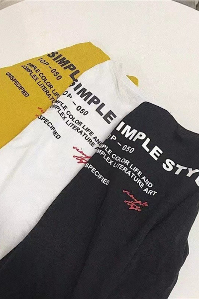 前后印花夏装韩版女式新款中长款短袖T恤女宽松学生衣服