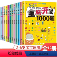 [2-6岁儿童]全脑开发全12册 [正版]儿童全脑开发1000题2-6岁宝宝智力思维训练幼园早教益智游戏玩具