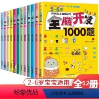 [2-6岁儿童]全脑开发全12册 [正版]儿童全脑开发1000题2-6岁宝宝智力思维训练幼园早教益智游戏玩具