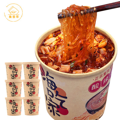 会员-集香草酸辣粉丝重庆风味速食方便面办公休闲美食126g*6桶