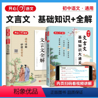 [2册]文言文基础知识+文言文全解 初中通用 [正版]2024初中文言文基础知识大通关 文言文全解 漫画图解版初中生