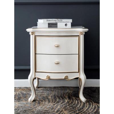 简欧床头柜经济小户型4050cm床边柜欧式收纳柜法式小矮柜定制