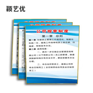 颖艺优 制度板/背胶KT板 60X90cm 个