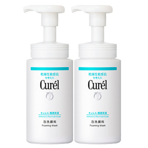 [2支装]花王 Curél珂润润浸保湿洁颜泡沫套装 洗面奶 珂润洗面奶