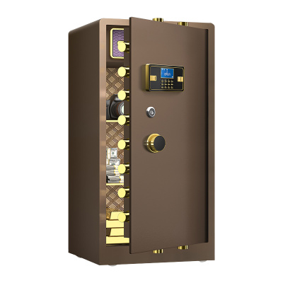 臻远ZY-NW-BXGS-59全钢实心保险柜办公防盗保险箱 高120cm咖色电子款