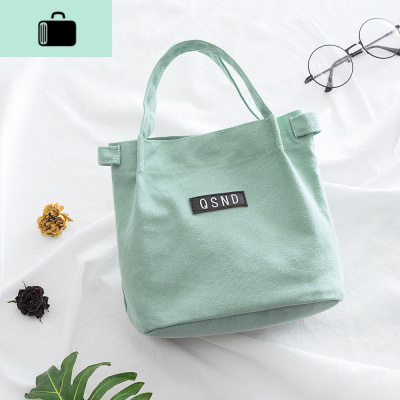 2019夏新款帆布单肩手拎包多功能时尚水桶斜挎包收纳饭盒袋学生女NEW LAKE女士手提包