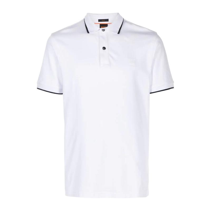 奢侈品服饰男对比边饰短袖polo衫 50507699-100 经典