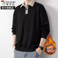 啄木鸟男士卫衣秋冬季新款上衣加绒加厚新款打底衫polo衫长袖t恤K