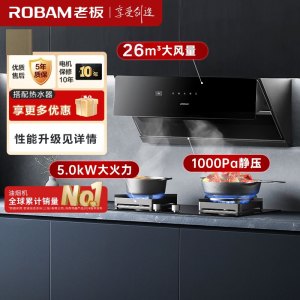 老板(ROBAM)侧吸烟灶套餐 25m³油烟机灶具套装 烟灶套装 烟机灶具 29A8CS+37B7X(天然气)