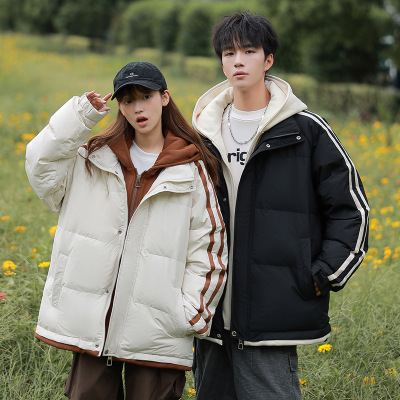 男装冬季新款连帽羽绒服男加厚保暖90白鸭绒宽松休闲百搭男士外套