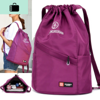 抽绳束口简易小学生书包新款简约轻便背包牛津布百搭折叠柔双肩包NEW LAKE