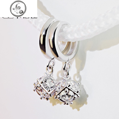 925纯银耳环女超闪水晶钻石耳扣简约气质耳钉短款精致水钻银耳坠 JiMi