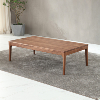 全简北欧黑胡桃木茶几家用客厅实木茶几现代简约茶几