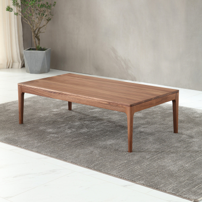 全简北欧黑胡桃木茶几家用客厅实木茶几现代简约茶几