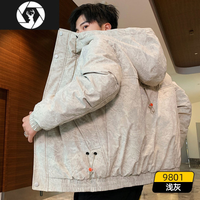 HongZun男士棉衣2020年新款秋冬季韩版潮流外套短款帅气工装棉服潮牌棉袄棉衣