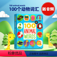 [正版]100 animal words 100个动物词汇 英文原版绘本 幼儿童英语早教启蒙认知动物读本 图解字词典