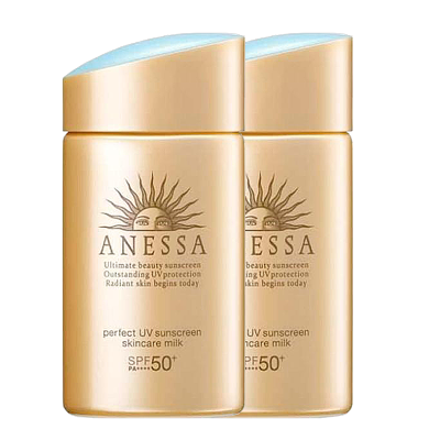 2瓶装-新包装原装进口日本资生堂安热沙（ANESSA）安耐晒防晒霜60ml（SPF50）面膜身体防晒霜PA++++