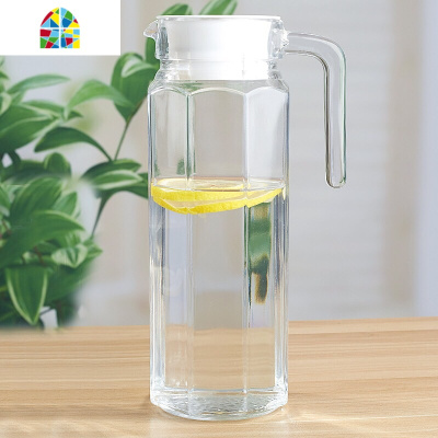 冷水壶水具套装玻璃扎壶啤酒壶耐热凉水壶大容量可高温水杯壶套装 FENGHOU 六只钻石杯