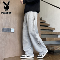 花花公子新款高品质摇粒绒 加绒加厚卫裤裤子男士 学生青少年卫裤