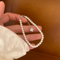 纯银[浮光好运]施家珍珠四叶草手链轻奢小众精致高级感配饰送女朋友老婆情人节七夕生日礼物