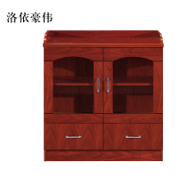 洛依豪伟胡桃色餐边柜简约茶水柜二门800*400*860