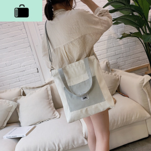 慵懒风日韩版ins帆布袋包包女大容量中学生书包文艺潮单肩斜挎包NEW LAKE女士单肩包