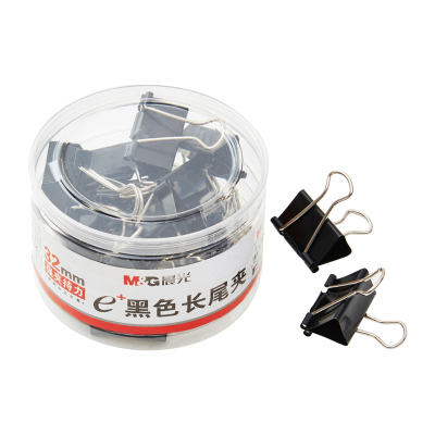 晨光(M&G)ABS92734 长尾夹Eplus32mm(筒装)黑色 3# 4盒装