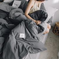 家柏饰(CORATED)全棉水洗棉被罩单件日式纯色单双人学生宿舍1.5m 1.82米全棉被套