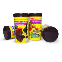 鱼食小型鱼金鱼饲料小颗粒凤尾热带鱼微粒孔雀鱼斗鱼七彩神仙鱼粮