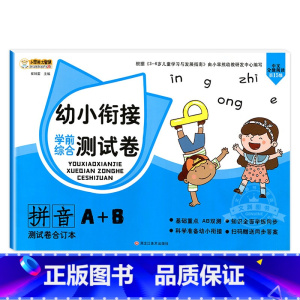 [测试卷A+B]拼音 [正版]幼小衔接试卷测试卷语文数学拼音一日一练全套识字练习题大班练习簿幼升小启蒙思维练习学前班练习