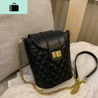 小包包女包2020春夏新款潮韩版百搭斜挎包时尚洋气链条菱格水桶包NEW LAKE女斜挎包