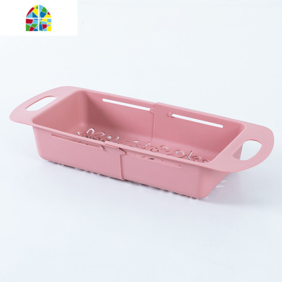 可折叠伸缩洗菜盆厨房水水果淘菜盆家用塑料长方形洗菜篮 FENGHOU 随机色2个装[伸缩]赠魔力擦1包