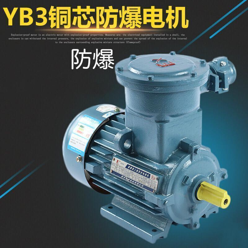 防爆电动机YB隔爆型三相铜芯国标卧式马达矿用安全型 国标防爆1.1KW三相1400转