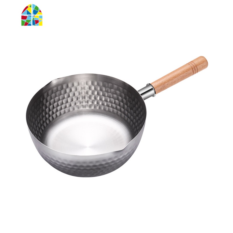 日式雪平锅不锈钢牛奶锅辅食热汤电磁炉煮泡面锅家用 FENGHOU 大号(直径22cm)