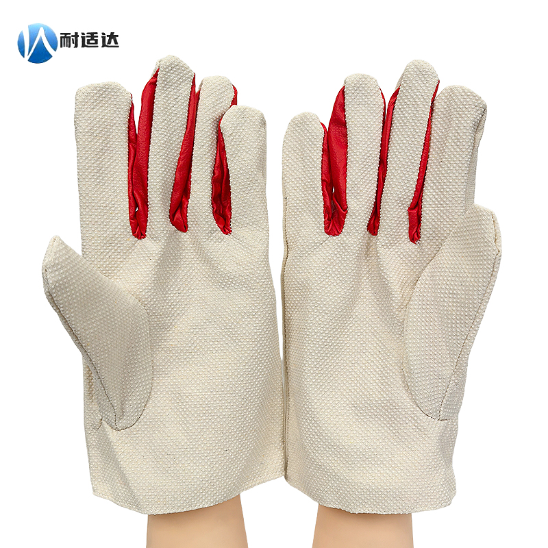 耐适达 帆布防滑防油耐磨点塑手套 NSD698/双