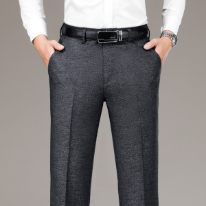 金盾(KIN DON)裤子男秋冬季新款宽松直筒中老年爸爸职业正装商务西裤男士休闲长裤