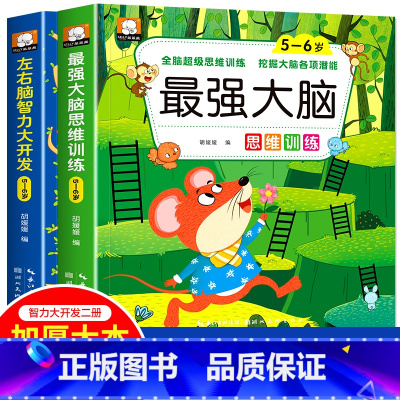 5~6岁左右脑+最强大脑[全2册] [正版]全脑开发700题2-3岁幼儿思维逻辑训练书儿童益智早教书幼儿园小班中大班宝宝