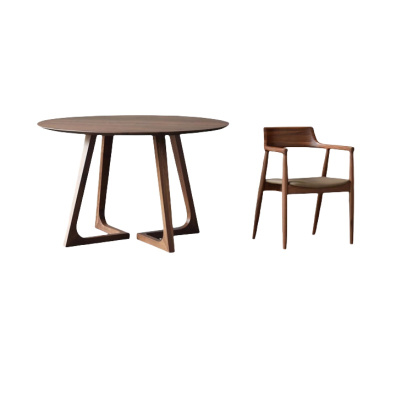 悦兴诚办公洽谈餐桌(一桌6椅)120*120*75cm套