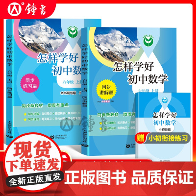 怎样学好初中数学六年级上册配套新教材小升初数学6年级第一学期同步讲解篇+练习篇同步上海数学新教材上海教育出版社