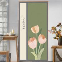 维诺亚隐私空调门帘布艺魔术贴磁性自吸免打孔不透明家用防冷气隔热隔断