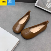 聚范法式温柔浅口单鞋女2024新款夏季仙女风软平底豆豆鞋一脚蹬奶奶鞋