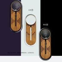 家柏饰(CORATED)可旋转茶盘竹制迷你泡茶台家用现代阳台干泡盘办公趣味小茶船