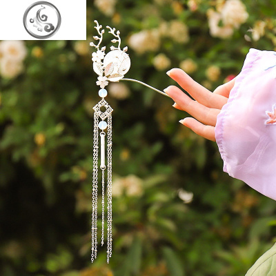 仙气古风发饰女汉服头饰古装流苏发簪步摇钗配饰发夹簪子表演饰品_1