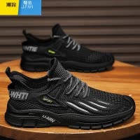 聚范男鞋夏季2024新款网面飞织运动休闲网鞋百搭时尚轻便耐磨潮鞋