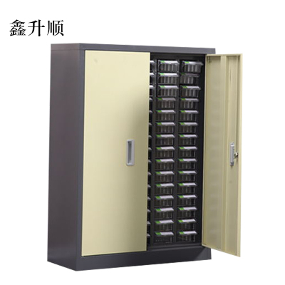 鑫升顺文件柜抽屉式工具收纳盒75抽透明带门小号抽屉